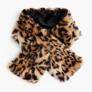 Crewcuts Leopard Faux Fur Scarf NWT